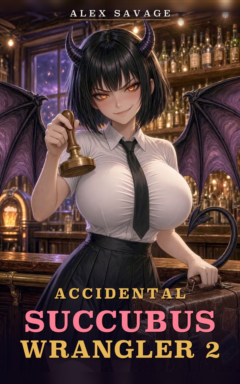 Accidental Succubus Wrangler 2 cover &mdash; a monster girl harem comedy by Alex Savage