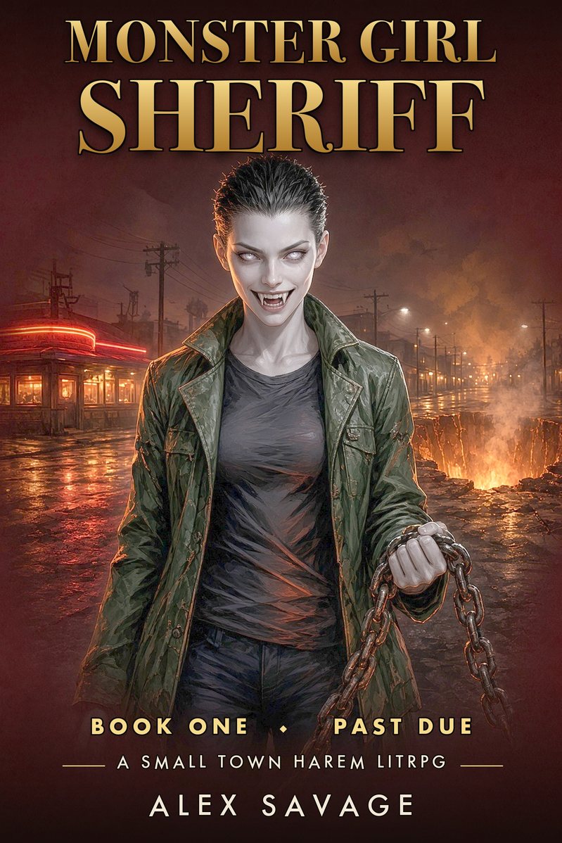 Monster Girl Sheriff cover — a monster girl harem LitRPG by Alex Savage